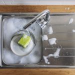 kitchen sink full of water