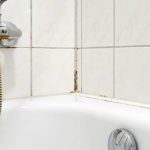 moldy grout in the tub