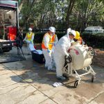 technician performing trenchless repairs