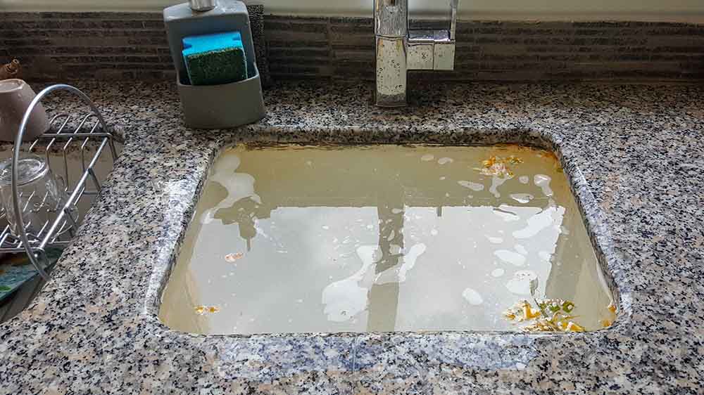 Severely clogged drain
