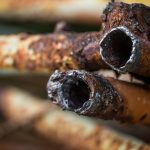 Corroded pipe line