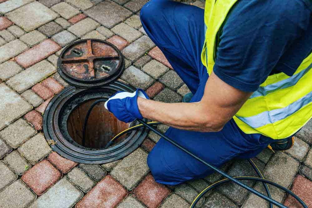 hydro jetting a sewer line