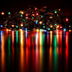 christmas lights on the floor