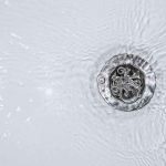 Water flowing down the drain