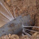 leak/damage on a pipe