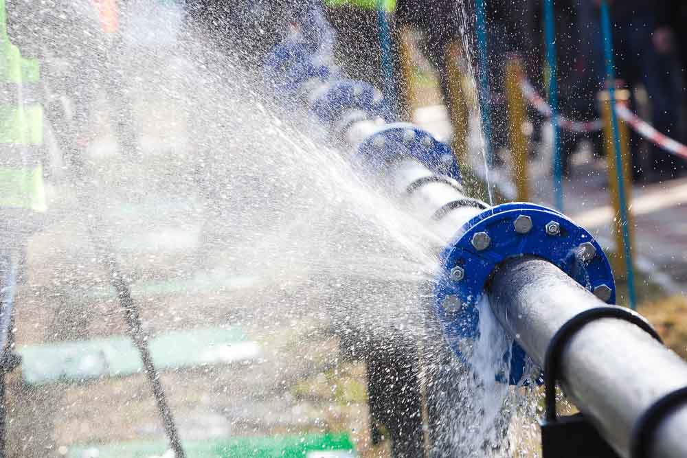 a burst water pipe