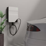 a level 2 charger in a home garage