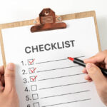 “checklist” clipboard